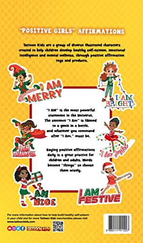 ילדי טאטון - חבילה של 24 אישור חיובי לחג המולד ילדים קעקועים זמניים | קעקועים זמניים אטומים למים לאישור